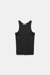 Dorothee Schumacher Ribbed Cotton Tank Top In Black