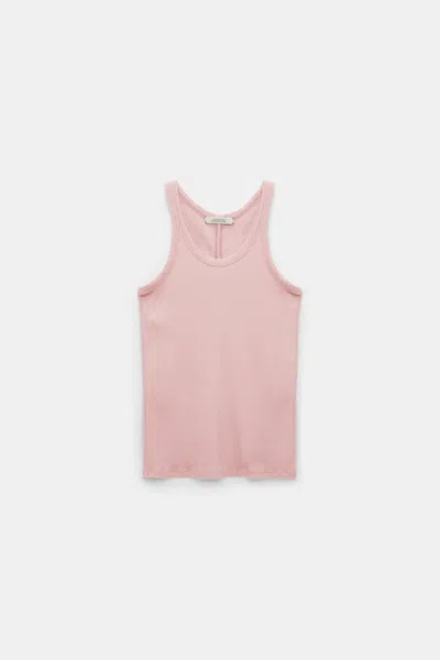 Dorothee Schumacher Ribbed Cotton Tank Top In Red
