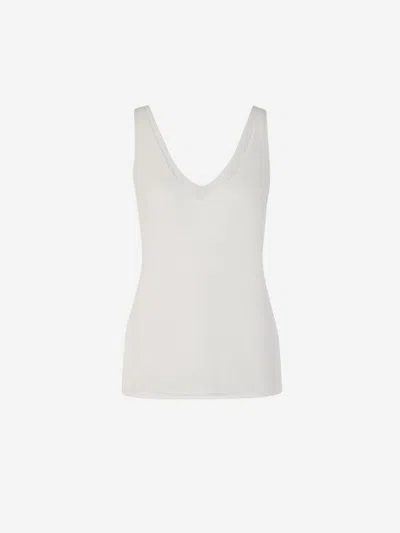 Dorothee Schumacher Ribbed Linen Top In Double Layer Effect