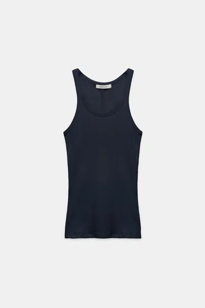 Dorothee Schumacher Ribbed Tank Top In Blue