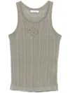 Dorothee Schumacher Ribbed Tank Top In Green