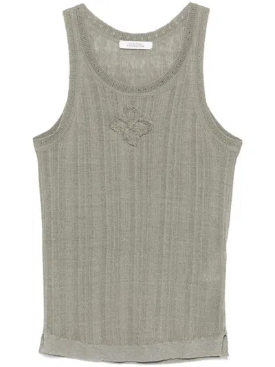 Dorothee Schumacher Ribbed Tank Top In Green