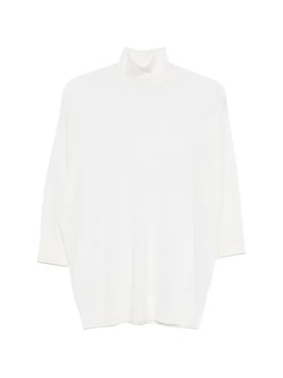 Dorothee Schumacher Roll-neck Three-quarter-sleeve Sweater In White