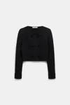 Dorothee Schumacher Round Neck Knit Jacket In Black
