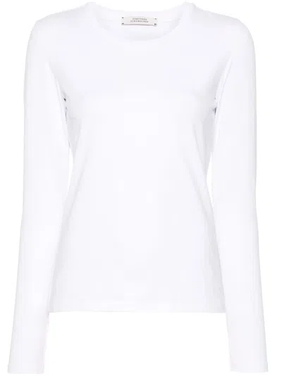 Dorothee Schumacher Round-neck Long-sleeve T-shirt In White