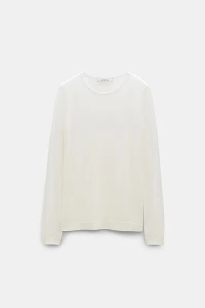 Dorothee Schumacher Bodycon Luxury O-neck In White