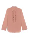 Dorothee Schumacher Ruffled Button-front Shirt In Pink