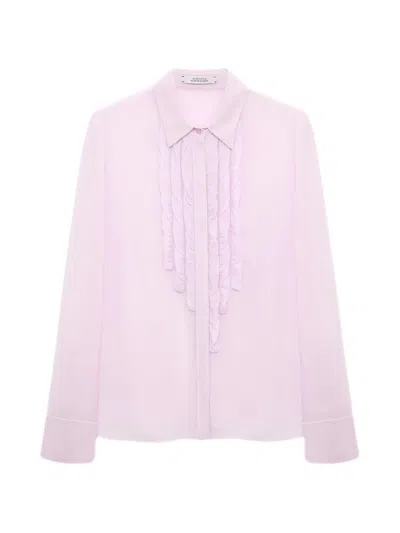 Dorothee Schumacher Ruffled Long-sleeves Blouse In Pink