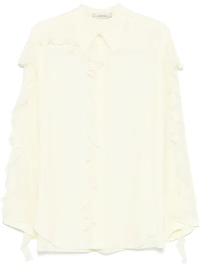 Dorothee Schumacher Ruffled Shirt In Yellow