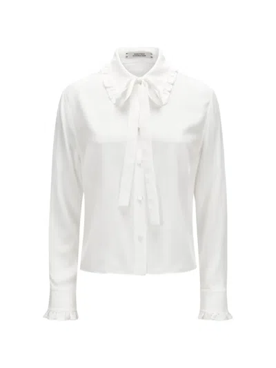 Dorothee Schumacher Ruffled Tie-neck Blouse In White