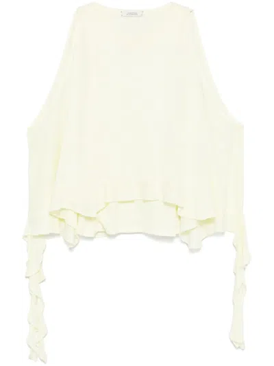 Dorothee Schumacher Ruffled Top In White