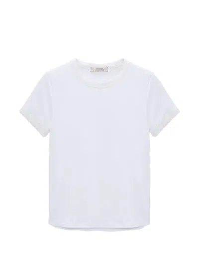 Dorothee Schumacher Scalloped Edge T-shirt In White