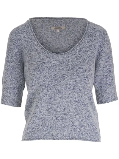 Dorothee Schumacher Scoop Neck Knit Top In Gray