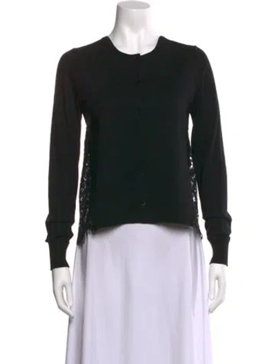 Pre-owned Dorothee Schumacher Scoop Neck Sweater In Black