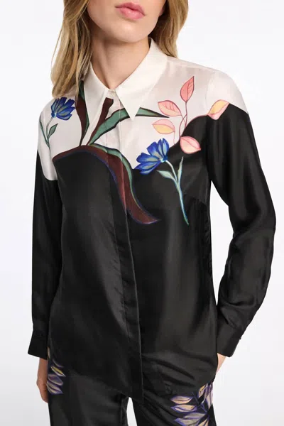 Dorothee Schumacher Seductive Bloom Blouse In Autumn Garden In Multi