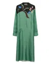 Dorothee Schumacher Seductive Bloom Dress In Green