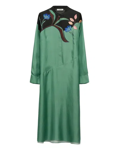 Dorothee Schumacher Seductive Bloom Dress In Green