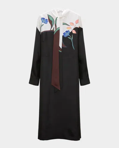 Dorothee Schumacher Seductive Bloom Floral-print Silk Twill Midi Dress