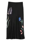 Dorothee Schumacher Seductive Bloom Midi Skirt In Black