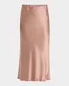 Dorothee Schumacher Sense Of Shine Bias-cut Silk Satin Midi Skirt