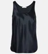 Dorothee Schumacher Silk-satin Tank Top In Blue