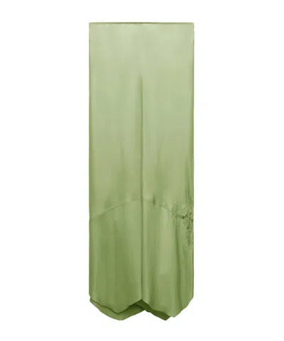 Dorothee Schumacher Sensual Coolness Silk Maxi Skirt In Green