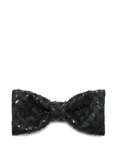 Dorothee Schumacher Embellished Duchesse Bow Brooch In Black