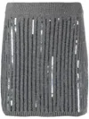 Dorothee Schumacher Sequin-embellishment Knitted Skirt In Grey