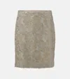 Dorothee Schumacher Sequined Pencil Midi Skirt In Grey