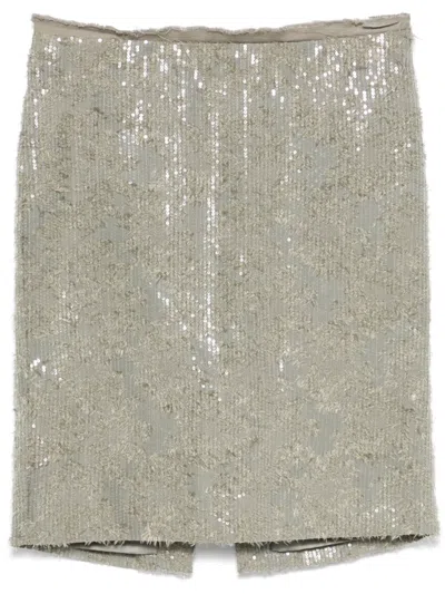 Dorothee Schumacher Minirock Mit Pailletten In Green