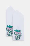 Dorothee Schumacher Set Of 2 Embroidered Linen Napkins In Multi Colour