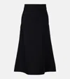 Dorothee Schumacher Sharp Ambition Wool-blend Midi Skirt In Black