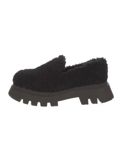 Pre-owned Dorothee Schumacher Shearling Loafers In Black