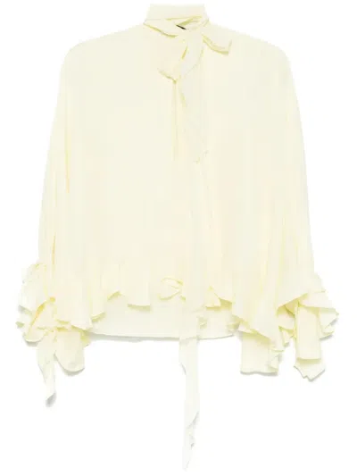 Dorothee Schumacher Sheer Twist Blouse In Yellow