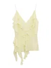 Dorothee Schumacher Sheer Twist Top In Yellow