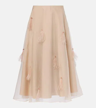 Dorothee Schumacher Sheer Volumes Silk Organza Midi Skirt