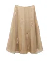 Dorothee Schumacher Sheer Volumes Skirt In Brown