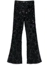 Dorothee Schumacher Bootcut Pants With Sequin Flower Design In 黑色