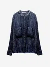 Dorothee Schumacher Shimmering Shine Blouse In Soft Gathering At The Neckline