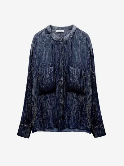 Dorothee Schumacher Shimmering Shine Blouse In Black