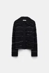 Dorothee Schumacher Shimmering Stripe Knit Cardigan-jacket In Multi Colour