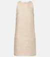 Dorothee Schumacher Shiny Coolness Lame Tweed Shift Dress In Neutral