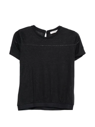 Dorothee Schumacher Short Sleeve Shirt In Black
