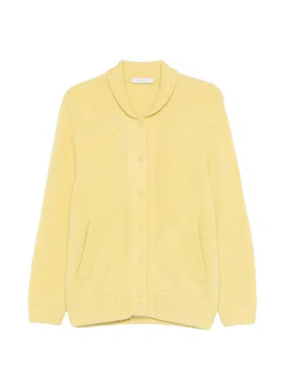 Dorothee Schumacher Side-pocket Knitted Cardigan In Yellow