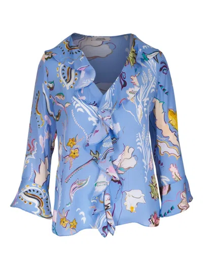 Dorothee Schumacher Silk Blouse In Blue