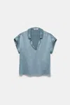 Dorothee Schumacher Silk Charmeuse Boxy Blouse