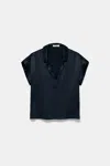 Dorothee Schumacher Silk Charmeuse Boxy Blouse
