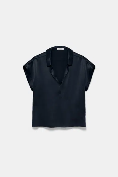 Dorothee Schumacher Silk Charmeuse Boxy Blouse