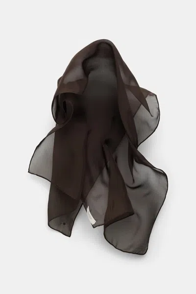 Dorothee Schumacher Silk Chiffon Scarf In Brown