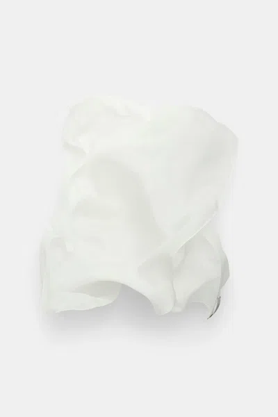 Dorothee Schumacher Silk Chiffon Scarf In White